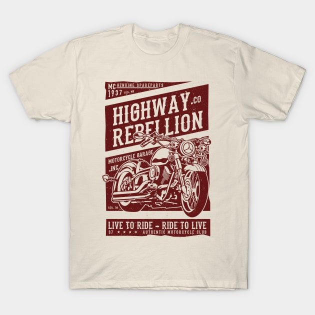 Highway Rebellion Tazzum T-Shirt by Tazzum